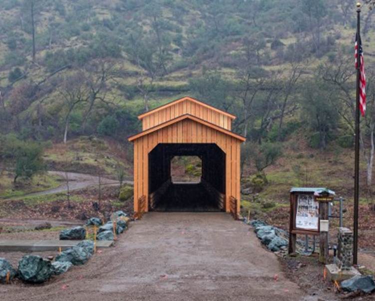 The Honey Run Covered Bridge is seen Friday, Jan. 31, 2025 near Centerville, California. (Michael Weber/Enterprise-Record)